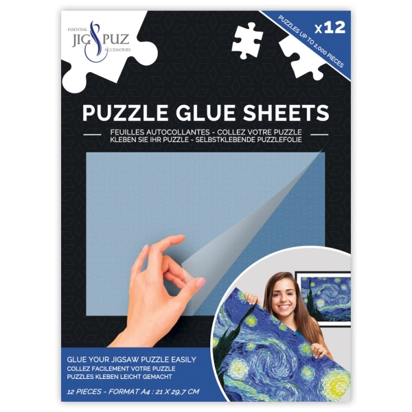 Puzzle Glue Sheets - Selbstklebende Puzzlefolie für für 2000 Teile - Jig & Puz