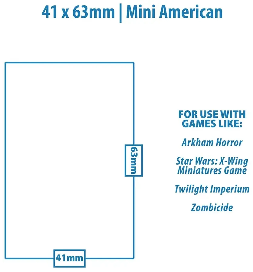 UP - Board Game Sleeves - American Size 41x63mm (50 Sleeves)