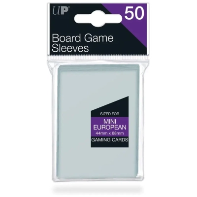 UP - Board Game Sleeves - Euro Mini Size 44x68mm (50 Sleeves)