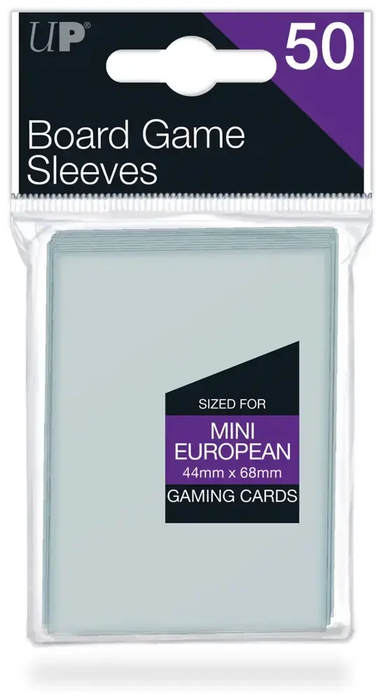 UP - Board Game Sleeves - Euro Mini Size 44x68mm (50 Sleeves)