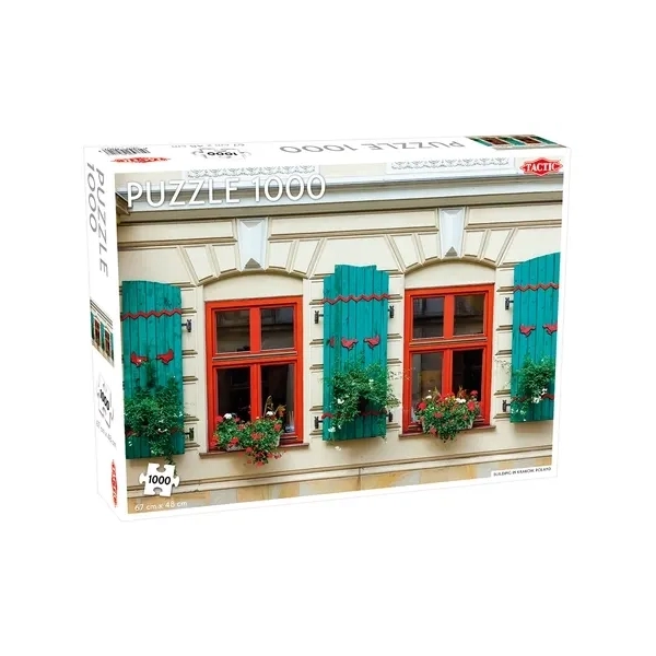 Bunte Fensterfront