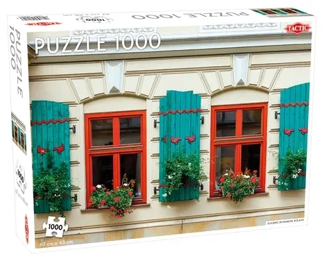 Bunte Fensterfront