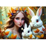 Lady and Bunnies