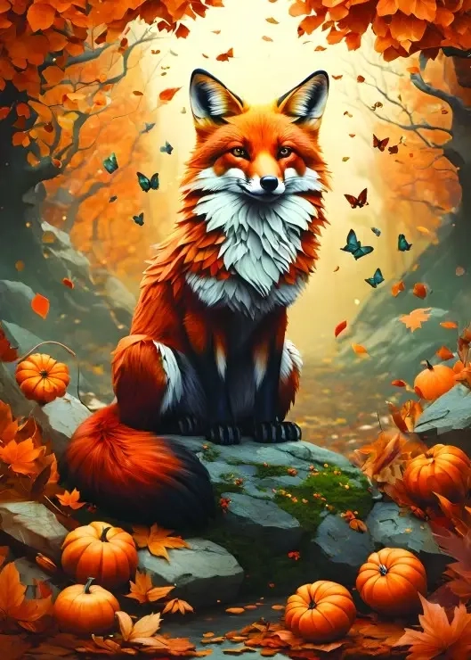 Fox and Butterflies