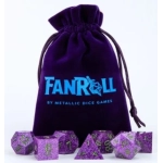 Dice Bag Purple Velvet Dice Bag with Gold Satin Lining 4x6