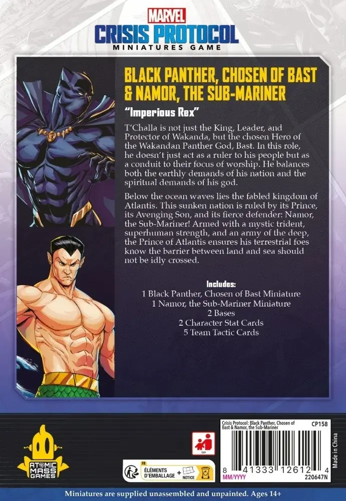 Marvel: Crisis Protocol – Black Panther, Chosen of Bast & Namor, the Sub-Mariner