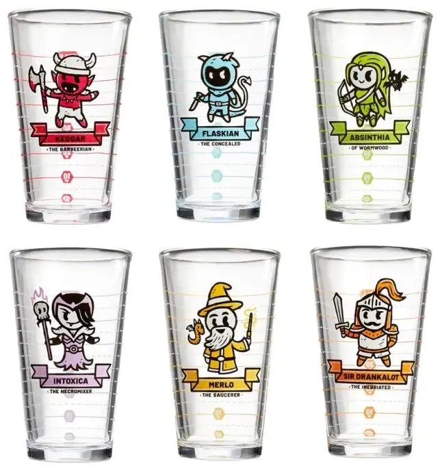 Heroes of Barcadia - Pint Glass Set (6x)