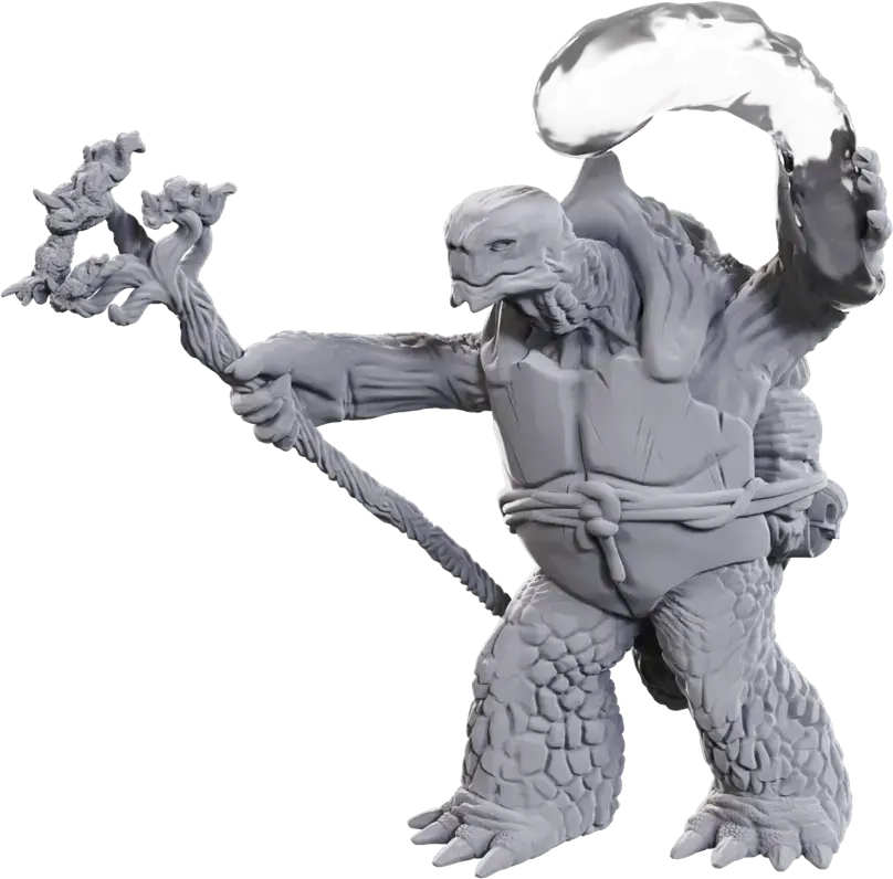 D&D Nolzur's Marvelous Miniatures: Tortle Druid & Wild Shape Giant Lizard