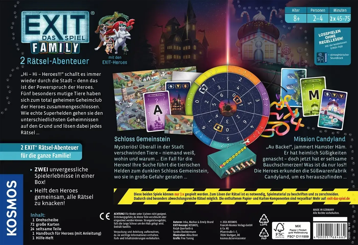 EXIT – Das Spiel Family: Schloss Gemeinstein/Mission Candyland