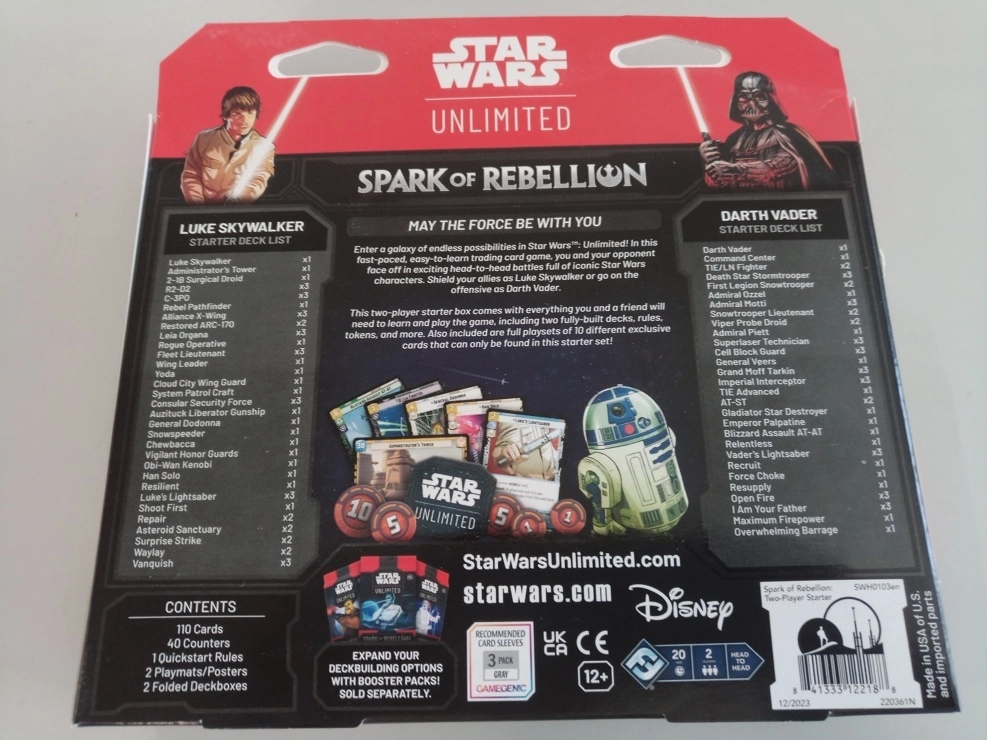 Star Wars: Unlimited - Spark of Rebellion Two-Player Starter - EN (Defekte Verpackung)