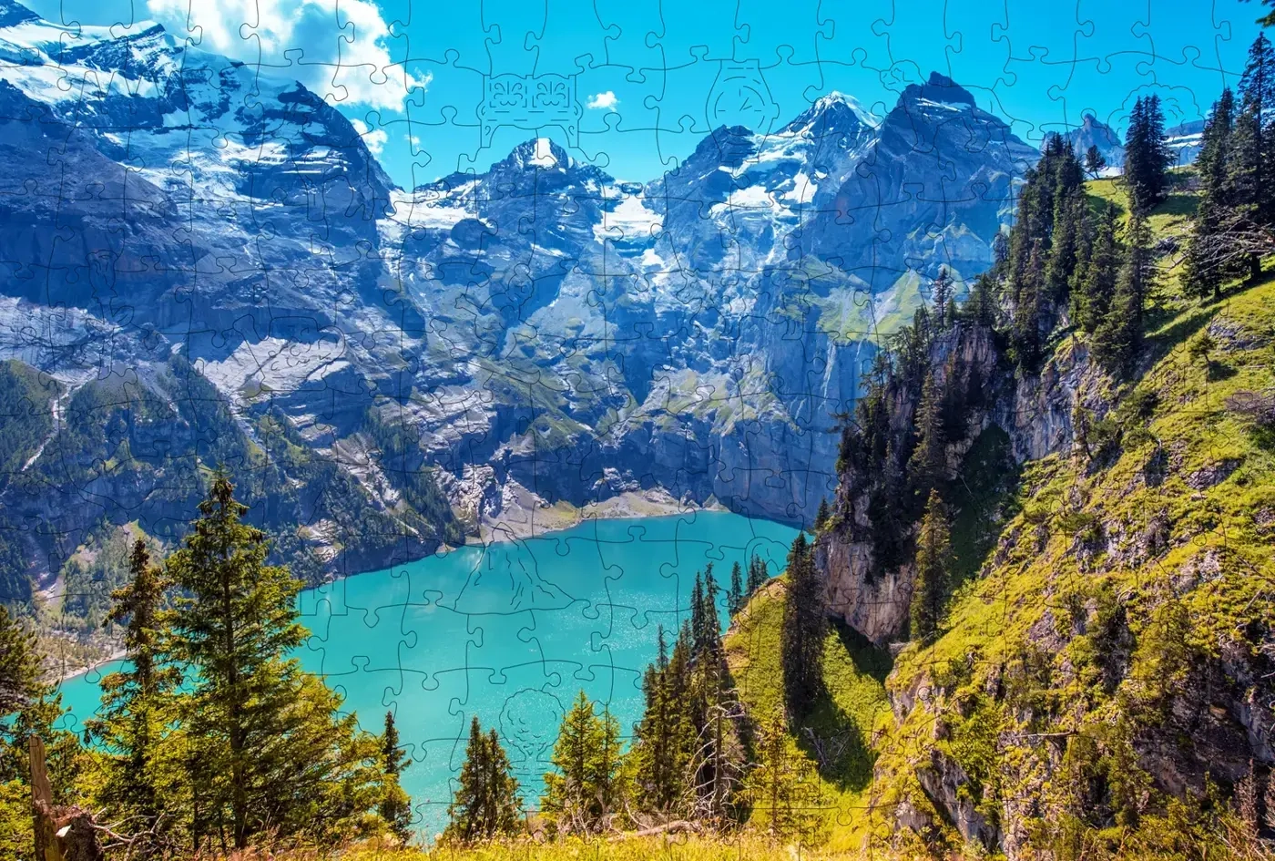 Holzpuzzle - CH Oeschinensee