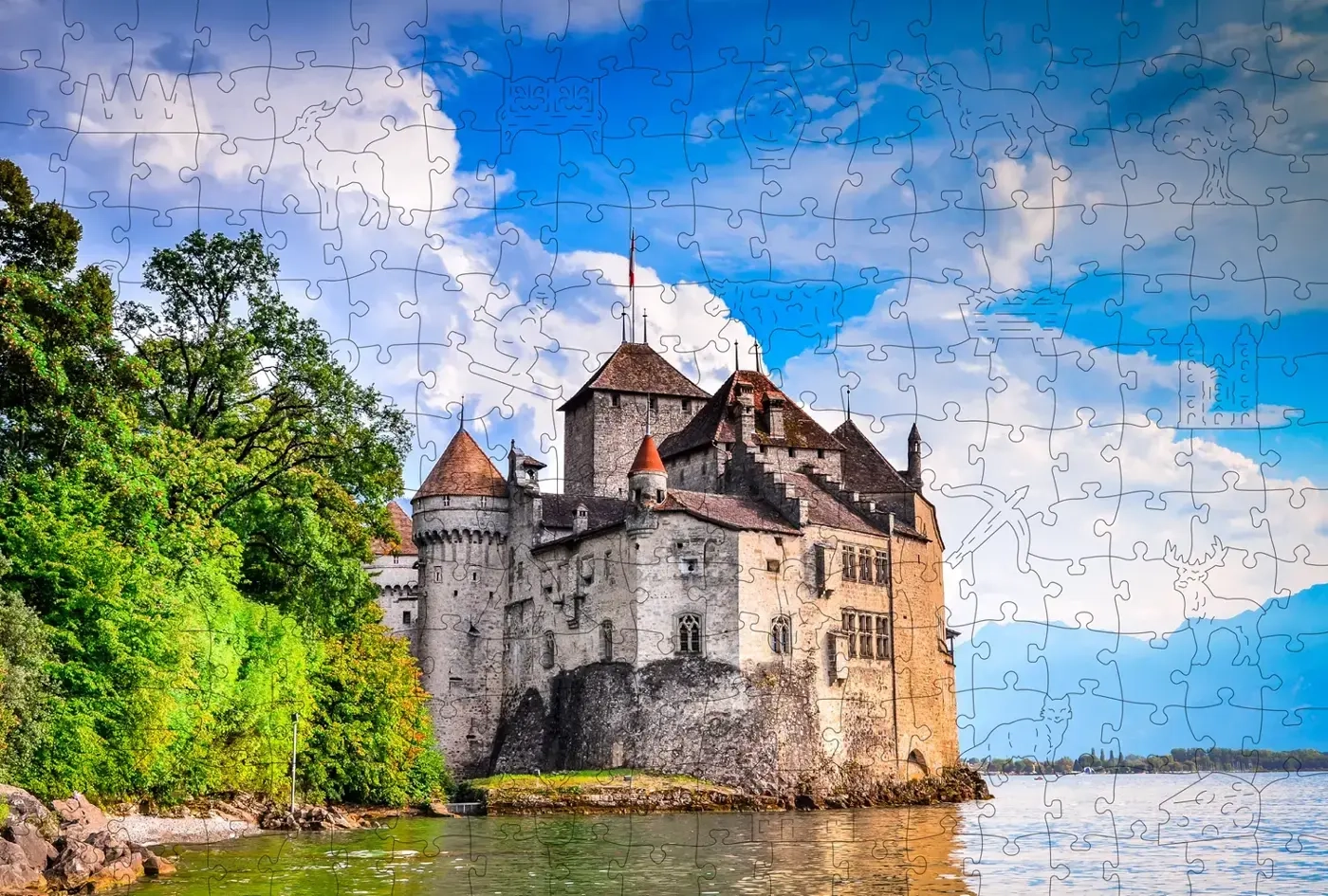 Holzpuzzle - CH Schloss Chillon