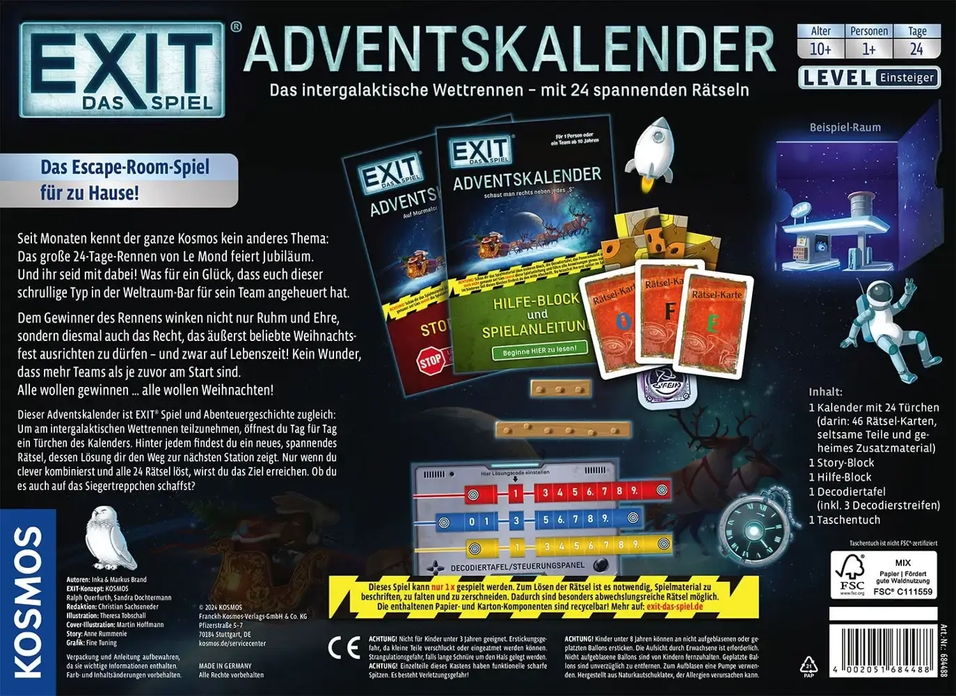 EXIT - Das Spiel Adventskalender 2024, Rätselspiel