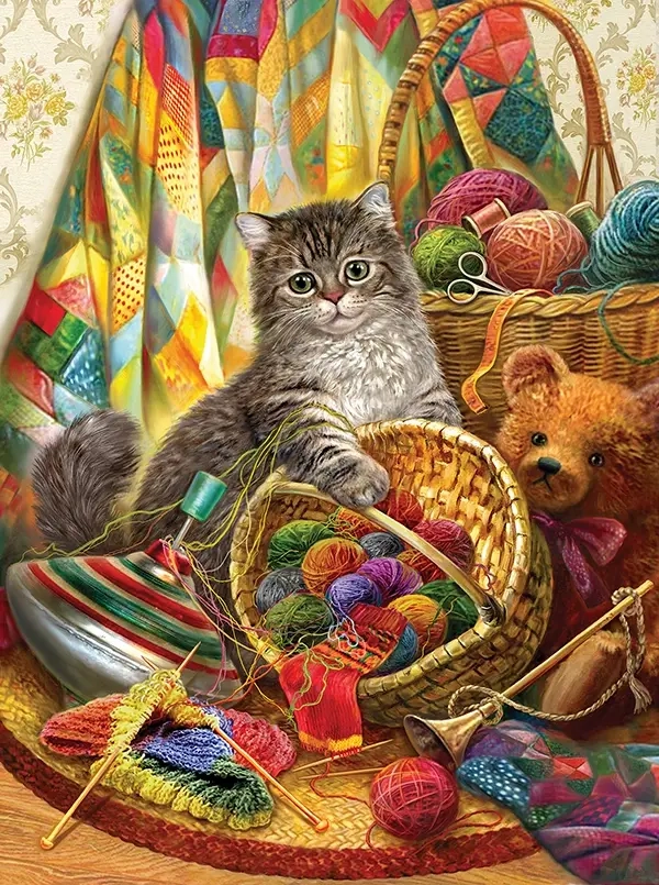 Kitten and Wool - Nadia Strelkina