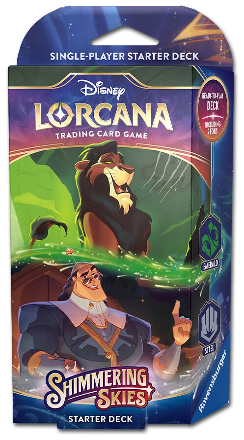 Disney Lorcana Set 5 - Shimmering Skies Starter Deck 1 (Emerald, Steel) - EN