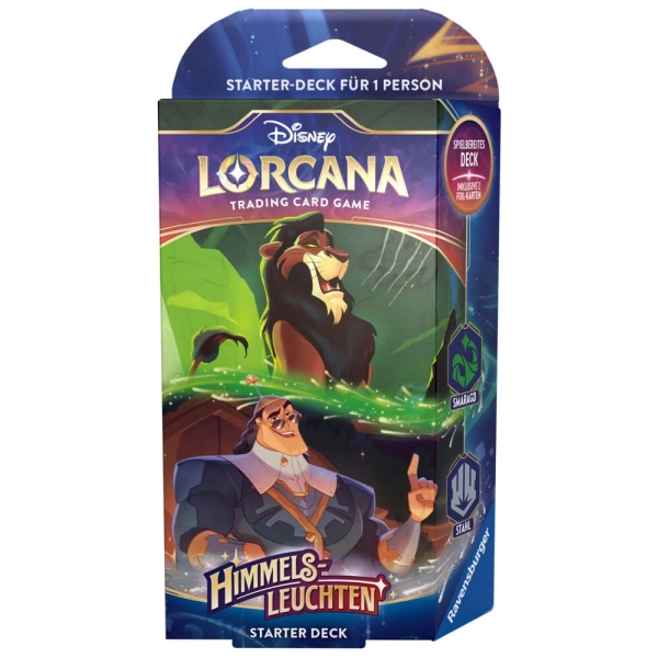 Disney Lorcana Set 5 - Himmelsleuchten Starter Deck 1 (Smaragd, Stahl) - DE