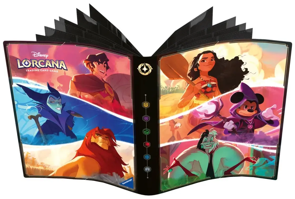 Disney Lorcana Set 5 - Shimmering Skies 9-Pocket Card Portfolio Micky, Vaiana, Cruella De Vil