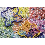 Viele bunte Puzzleteile