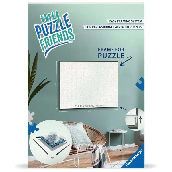 Ravensburger Puzzle-Rahmen weiss für 500 Teile Puzzle (Format 50 x 37 cm)