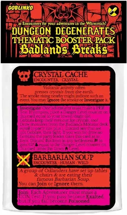 Dungeon Degenerates: Badlands Breaks booster - EN