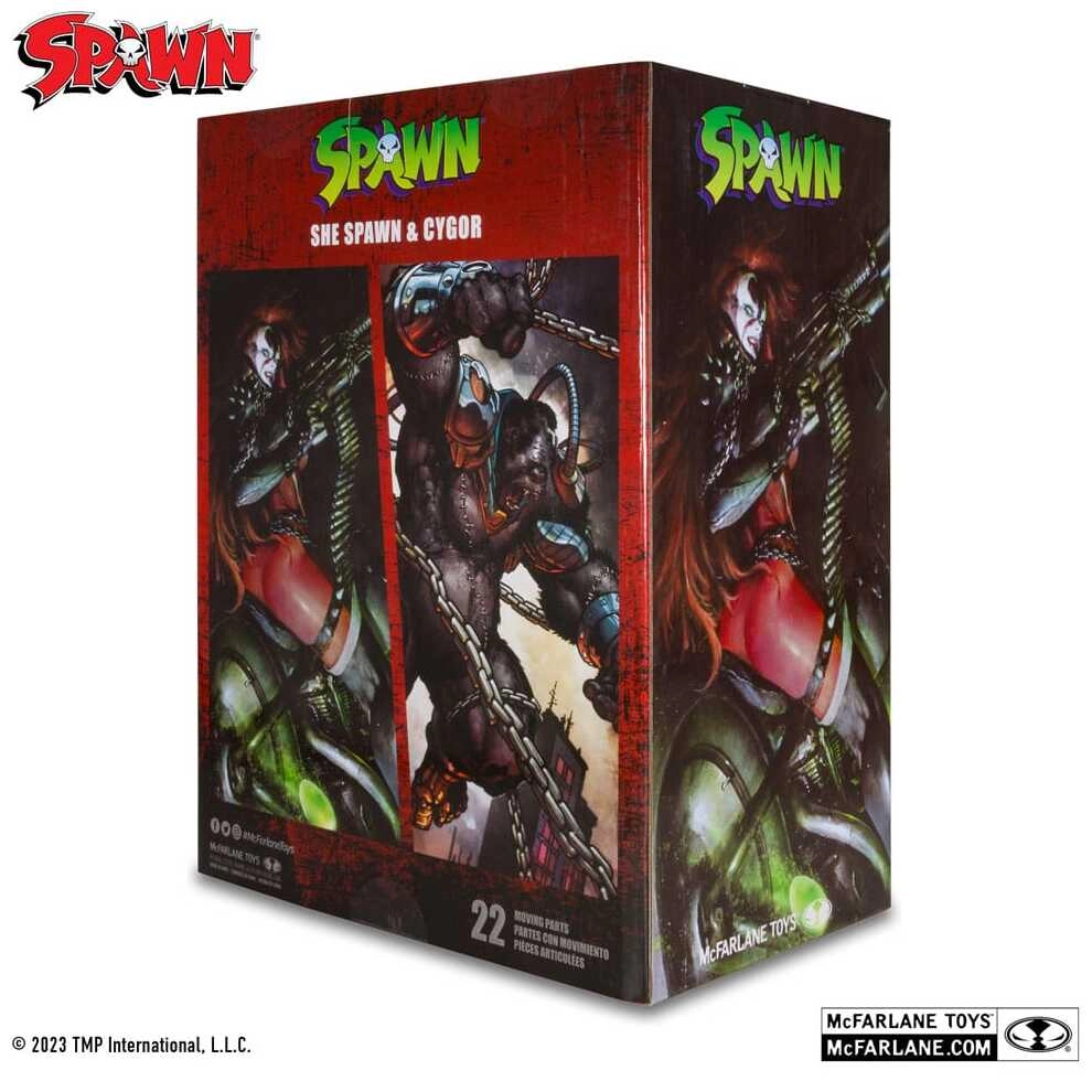 Spawn Actionfiguren 2er-Pack She Spawn & Cygor (Gold Label) - 18cm