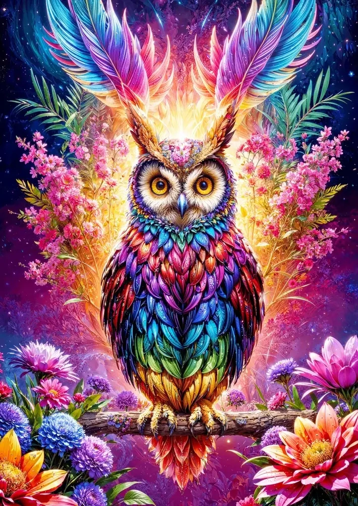 Neon Owl - 1000 Teile