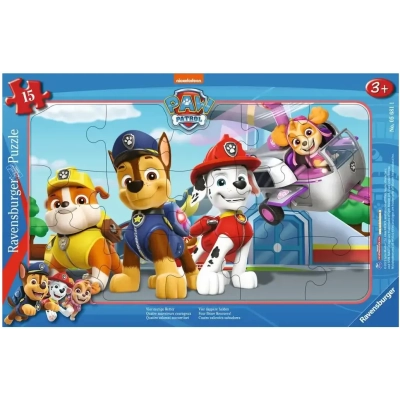 Paw Patrol - Vier mutige Retter - 15 Teile Puzzle