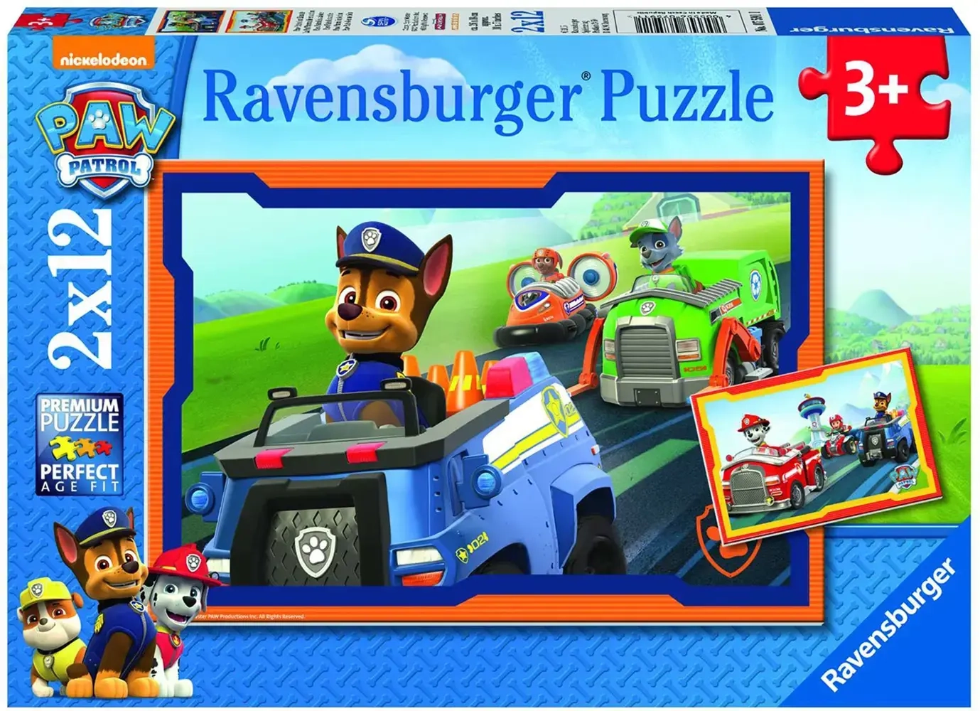 Paw Patrol - 2 Puzzle à 12 Teilen