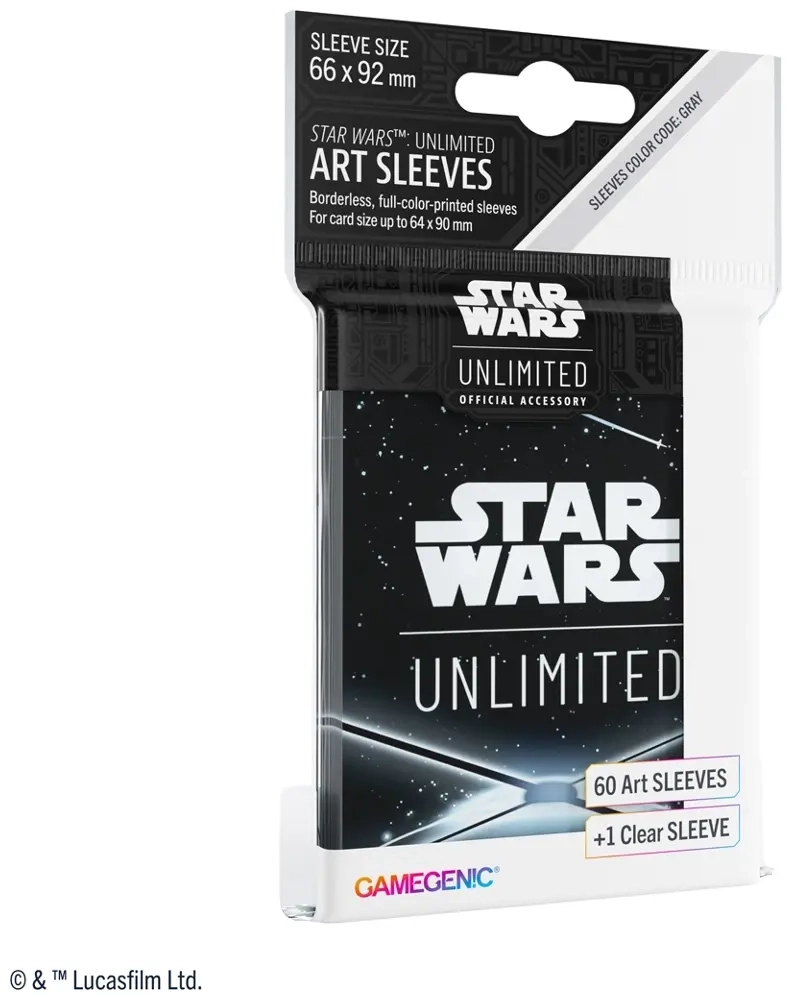 Star Wars: Unlimited Art Sleeves - Card Back Black