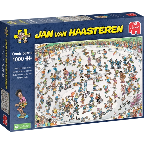 Skateboarden in der Bowl - Jan van Haasteren