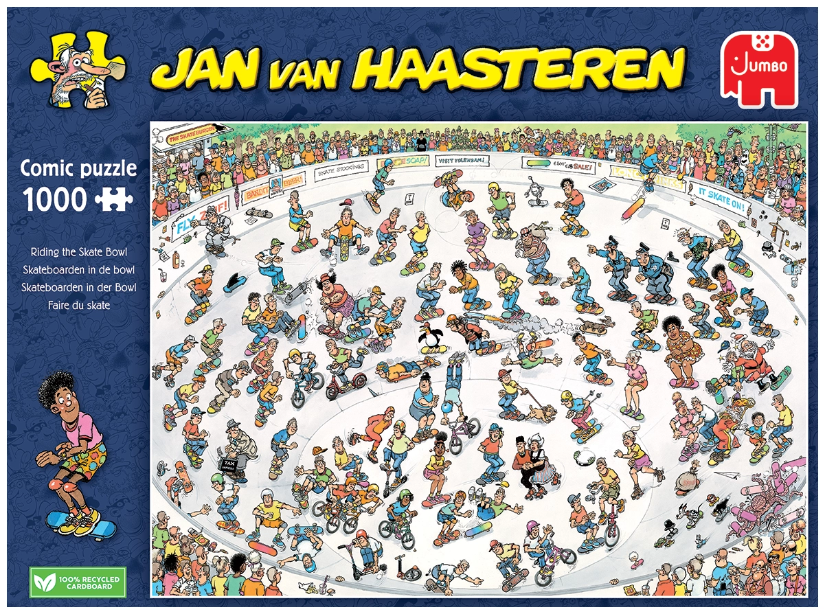 Skateboarden in der Bowl - Jan van Haasteren