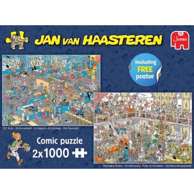 Der Baumarkt & Das Renovierungsprojekt - Jan van Haasteren - 2x 1000 Teile