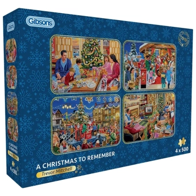 A  Christmas To Remember - 4x 500 Teile Puzzle