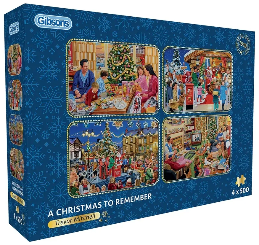 A  Christmas To Remember - 4x 500 Teile Puzzle