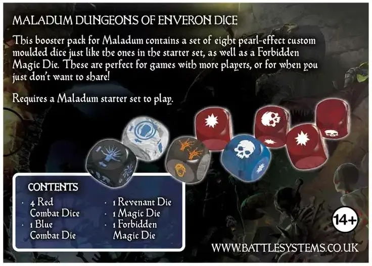 Maladum Dungeons of Enveron Dice / Würfel