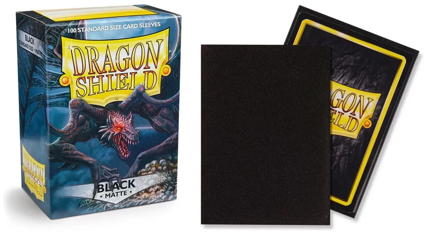 Dragon Shield Standard Sleeves - Matte Black (100 Sleeves)