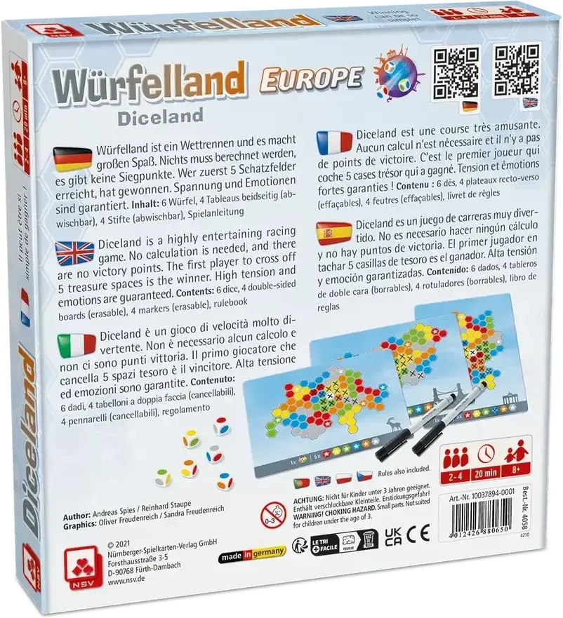 Würfelland/Diceland - Europa - DE/FR/IT/EN