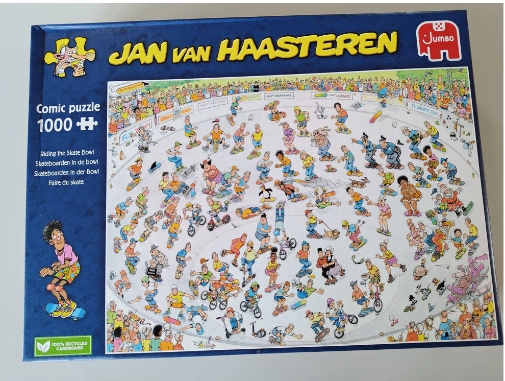 Skateboarden in der Bowl - Jan van Haasteren (Defekte Verpackung)