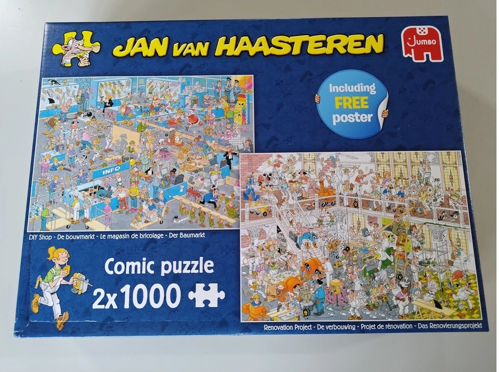 Der Baumarkt & Das Renovierungsprojekt - Jan van Haasteren - 2x 1000 Teile (Defekte Verpackung)