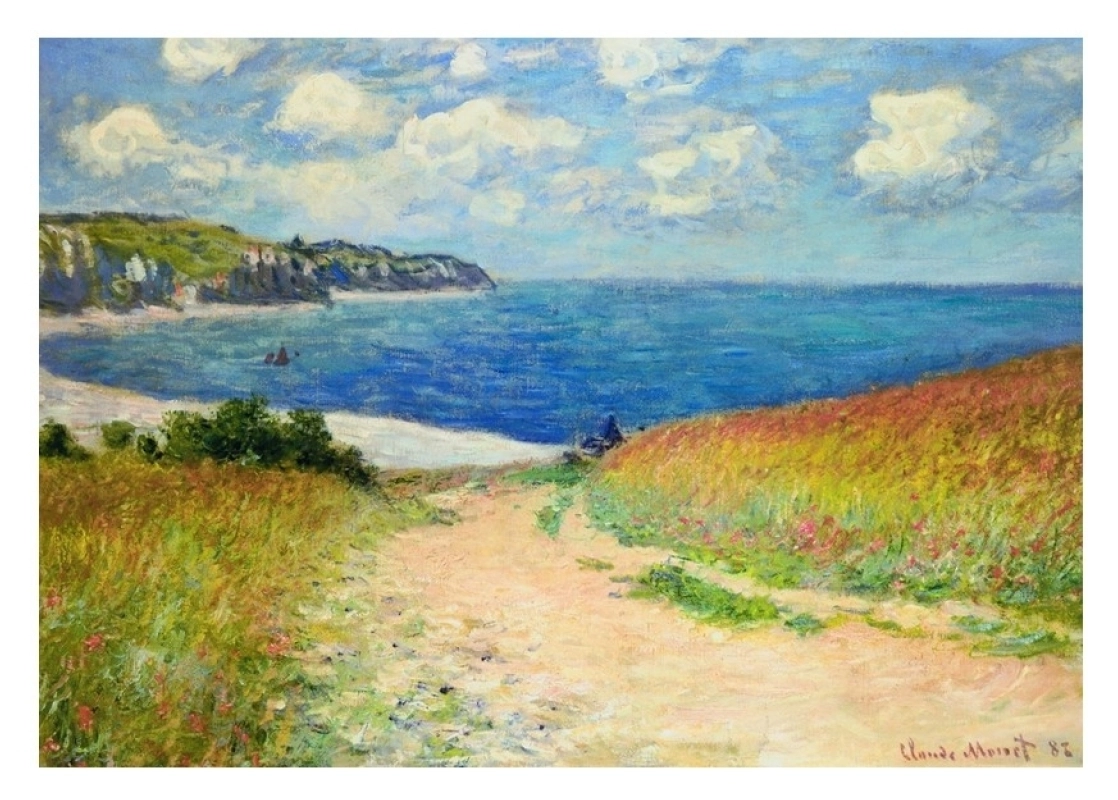 Strandweg zwischen Weizenfeldern - Claude Monet