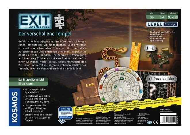 EXIT - Das Spiel + Puzzle: Der verschollene Tempel