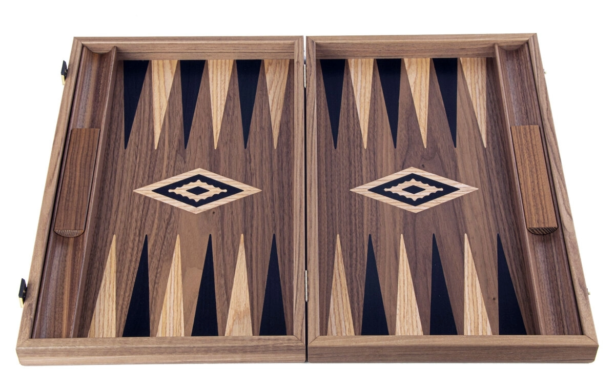 Backgammon Board Nussbaum Schwarz - 47 x 60cm