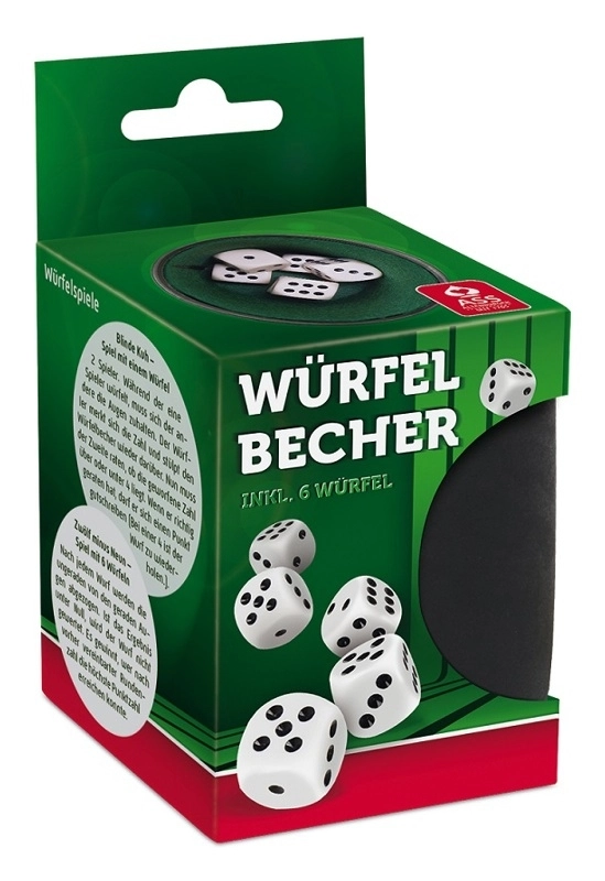 Würfelbecher inkl. 6 Würfeln