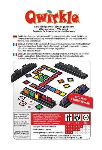 Qwirkle in Metalldose inkl. 2 Mini-Erweiterungen