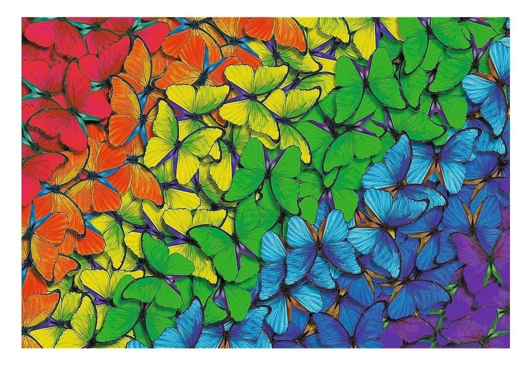 Holzpuzzle - Rainbow Butterflies