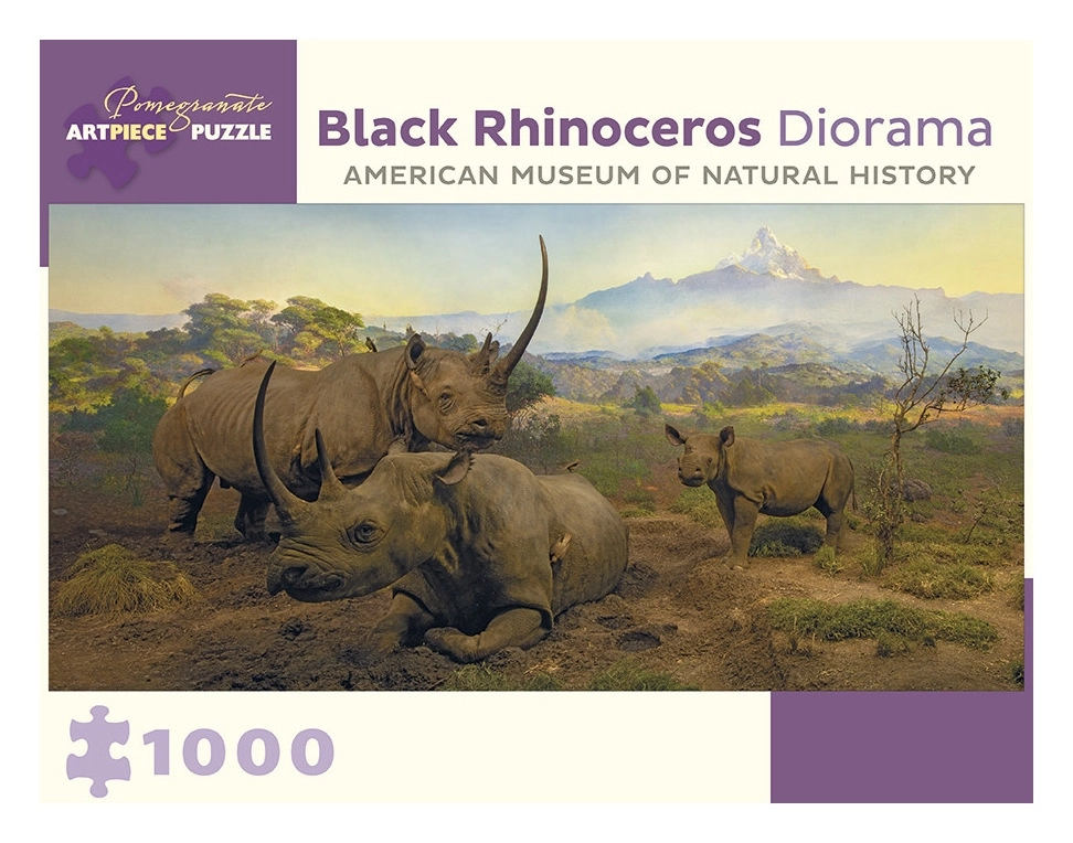 Black Rhinoceros Diorama - Northwestern Slope of Mount Kenya - Kenya