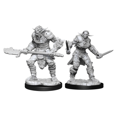 D&D Nolzur's Marvelous Miniatures: Bugbear Barbarian Male & Bugbear Rogue Female (2 Units) - EN