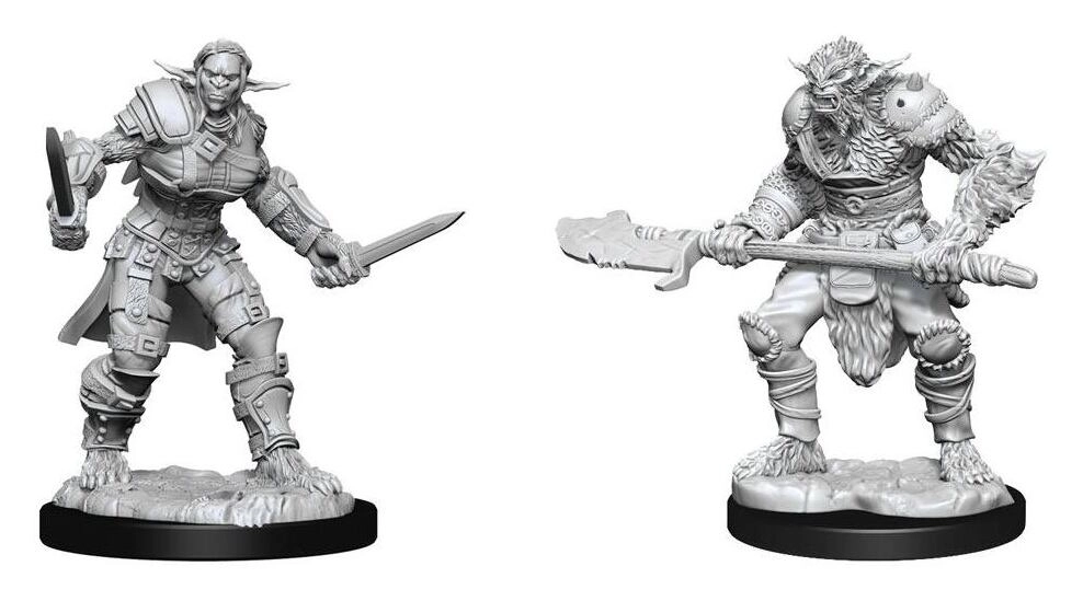 D&D Nolzur's Marvelous Miniatures: Bugbear Barbarian Male & Bugbear Rogue Female (2 Units) - EN