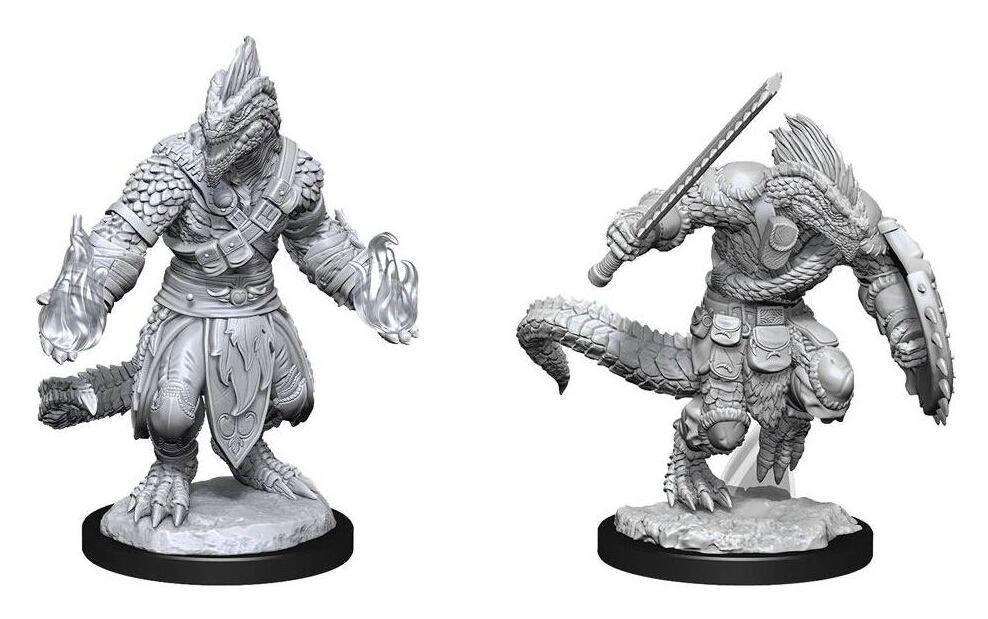 D&D Nolzur's Marvelous Miniatures: Lizardfolk Barbarian & Lizardfolk Cleric (2 Units) - EN