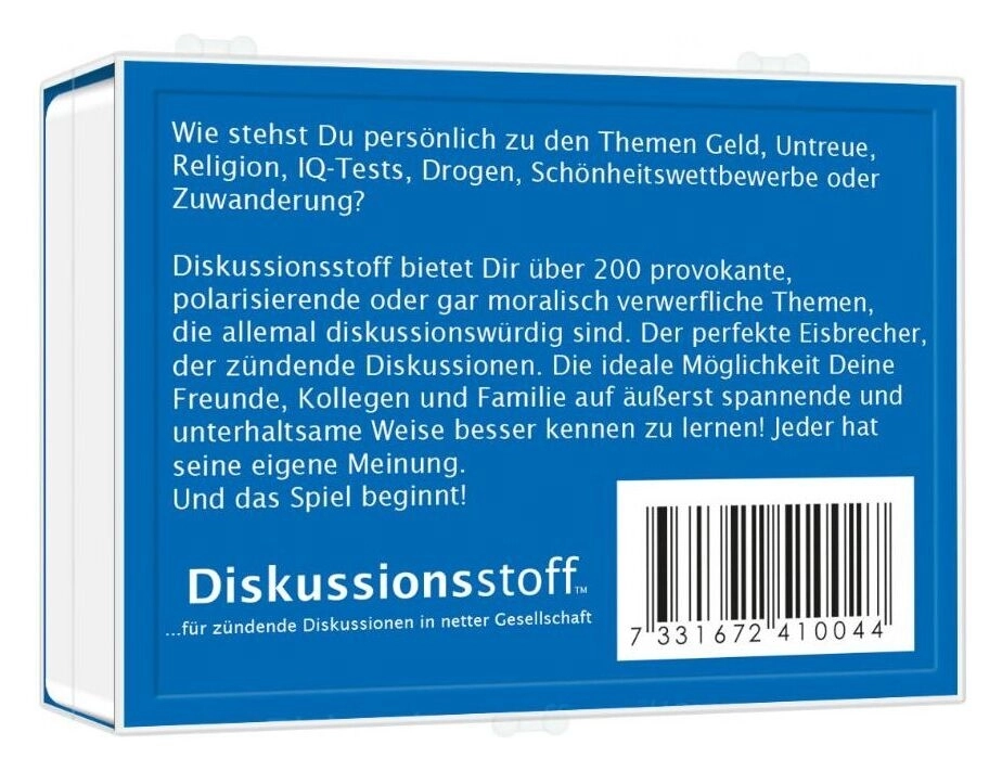 Gesprächsstoff – Diskussionsstoff